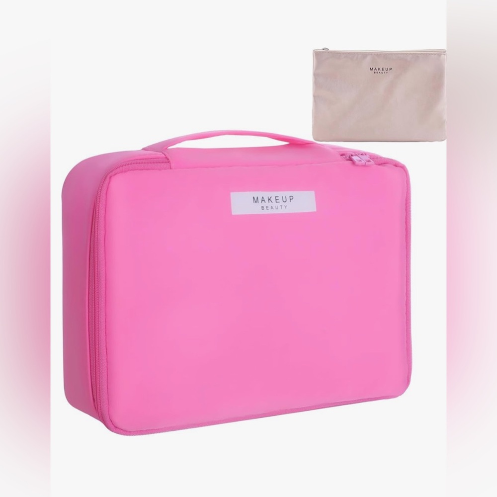 pink makeup bag